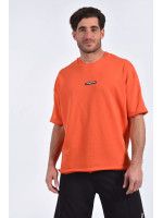 T-shirt Fleece Oversized in Orange